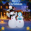 5.9 футов Рождественский Праздник Надувной Двор Декор Семья Снеговиков Светодиодная Рождественская Домашняя Декорация Украшение Праздничная Игрушка Подарок Принадлежности Декор