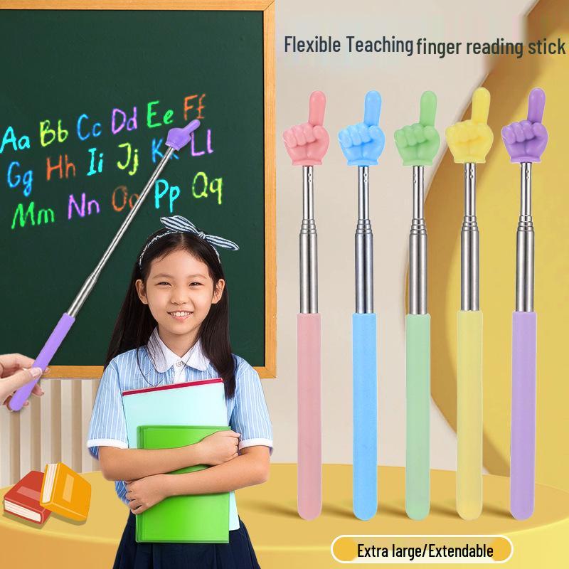 Telescopic Reading Pointer Baton - Finger Reading Stick & Teaching Aid