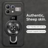 Для Magsafe Беспроводная Зарядка Магнитное Кольцо Держатель Чехол Для Infinix Note 60 Pro Edge Мягкая Рамка PU Кожа Ударопрочный Чехол