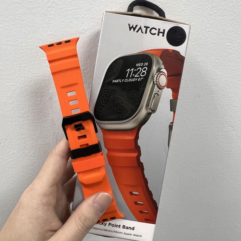 Силиконовый Ремешок Спортивный Браслет для iWatch Ultra2 Apple Watch 10/9/8/1/2/3/4/5/6/7 46мм 49мм 45мм Для Watch 41 44 40 38 42мм