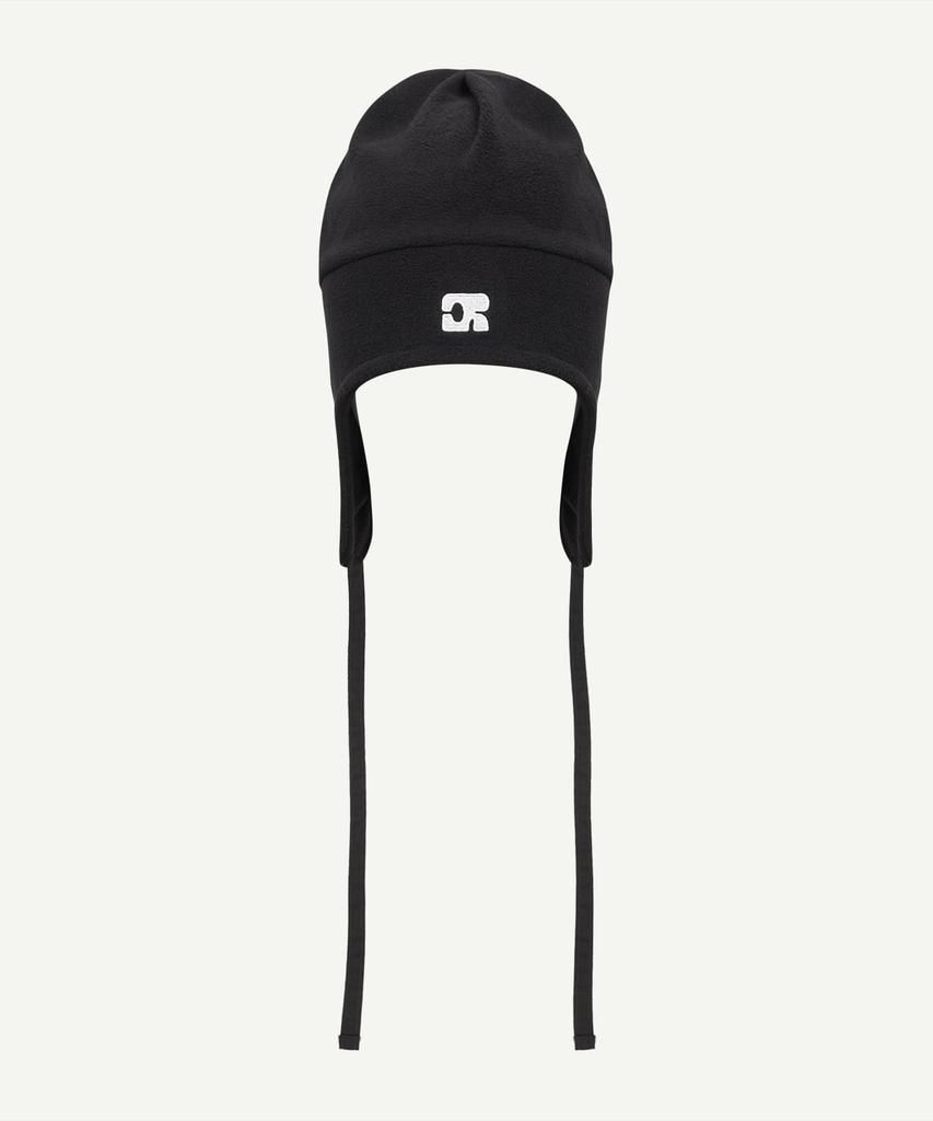 CENTAUR.KR Флисовая шапка-ушанка с эмблемой Cr_Черная