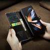 Чехол-кошелек из гладкой кожи с защитой от царапин для Samsung Galaxy Z Fold4 5g Fold 4 Fold3 Fold 3 Матовый на ощупь чехол-подставка
