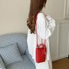 IELGY Ladies Messenger Bag Leather Woven Fashion Mobile Phone Bag Portable