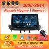 Автомобильное радио Android 14 для Renault Megane 3 Fluence 2008-2014 Мультимедийный видеоплеер Навигация Стерео DVD Carplay Головное устройство WIFI