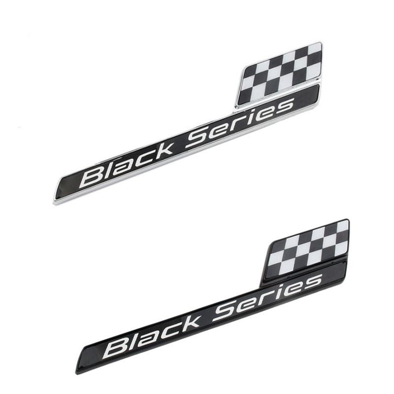 1X Black Series Emblem Car Side Trunk Badge Logo Sticker for A B C E G CLA GLK CLASS W221 W212 W213 W176 W205 W177 X253 Decoration
