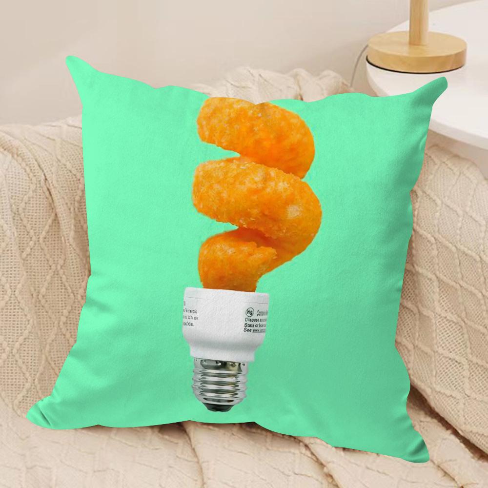 Creative Fruit Cushion Cover Silky Short Plush Sofa Pillow Cover Hidden Zipper Soft Dustproof Case for Home Decor