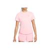 Swoosh Round Neck Quick-Dry Casual Short Sleeve Fitness Top Women Tops Pink HM9699-607
