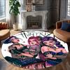 1pc KPop Demon Hunters5 Print Round Carpet Chair Round Carpet Suitable for Bedroom Living Room Home Decorative Carpet