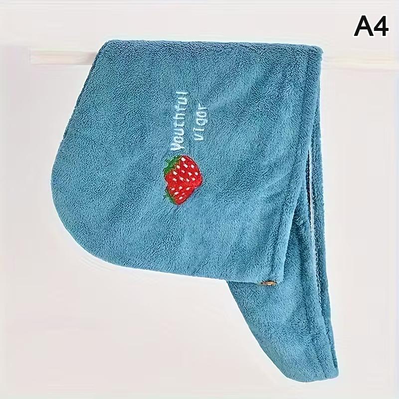 Быстросохнущая Супервпитывающая Шапочка-полотенце из Кораллового Вельвета для Сушки Волос, Шапочка для Ванны с Пуговицей для Спа, Красоты, После Купания и Ухода за Волосами