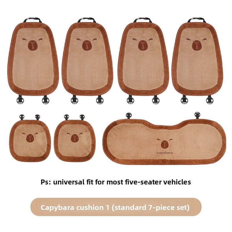 Car Seat Protector With Cartoon Bunny Fur Material For Winter Warmth And Decorative Use