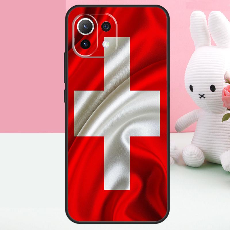 Швейцария Швейцарский флаг Чехол для Xiaomi 14 15 Ultra 15T 13T 14T 17 Pro Max POCO F8 Ultra X7 X5 X6 Pro F5 F6 F7 Funda
