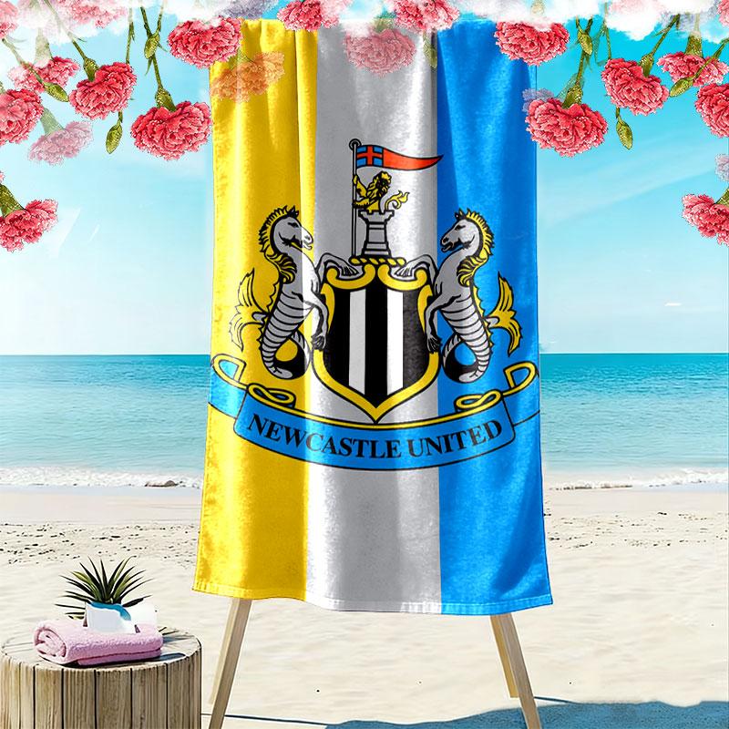 NUFC logo Print Beach Towel, Large Soft Quick Dry Towel for Beach Camping Swimming