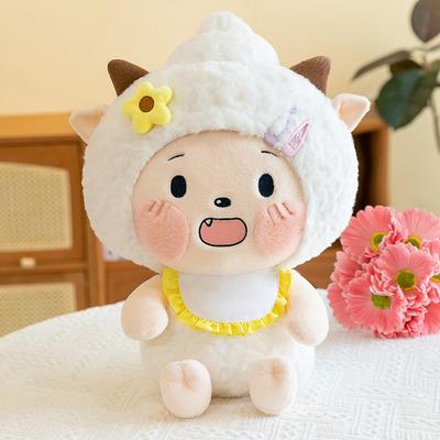 Мультяшная плюшевая игрушка-овечка, кукла, детская подушка для сна, тряпичная кукла, подарок для девочки