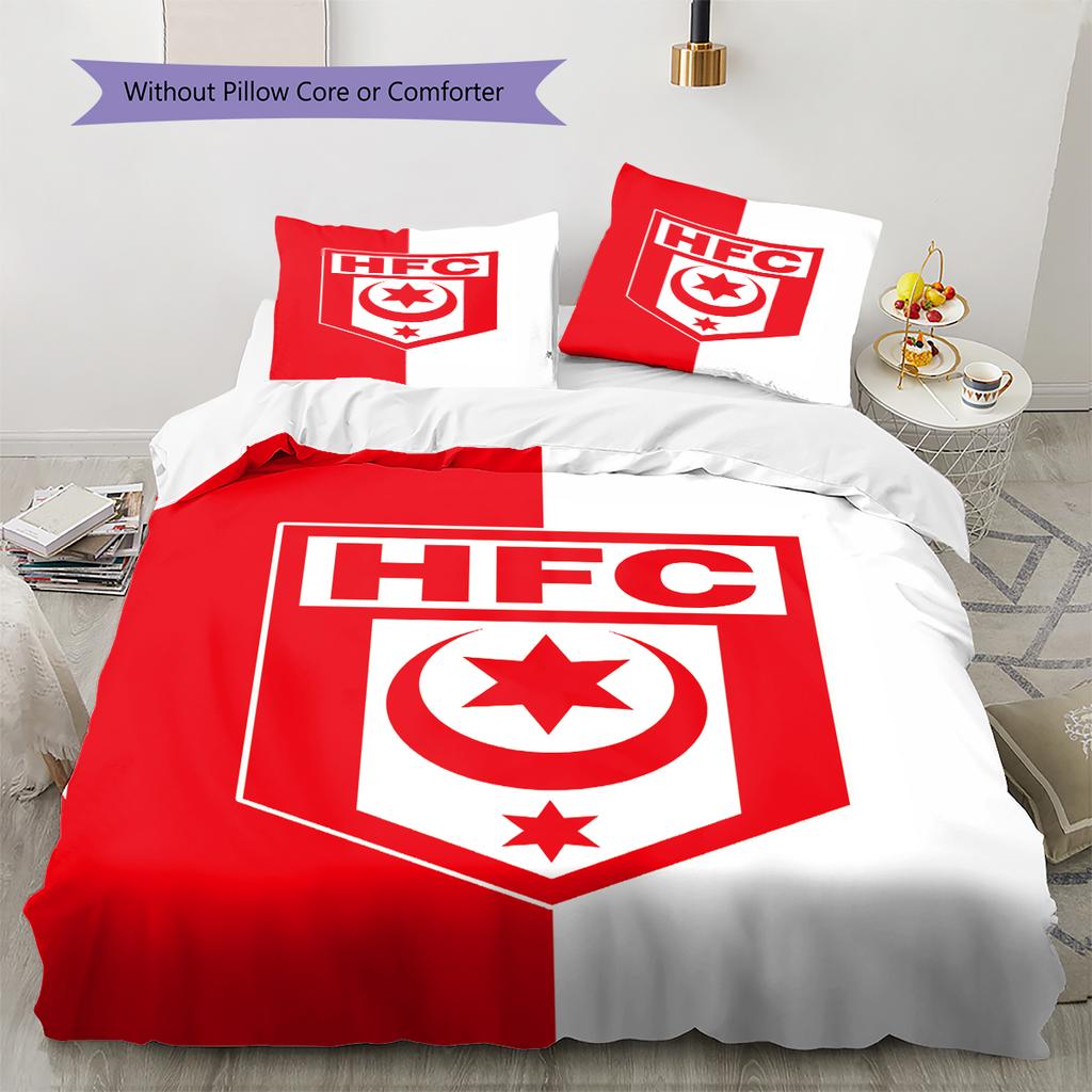 Постельное белье с узором Hallescher FC, Комплект с одеялом, Пододеяльник, Наволочка, Домашний подарок на день рождения (1 пододеяльник + 2 наволочки, без наполнителя)