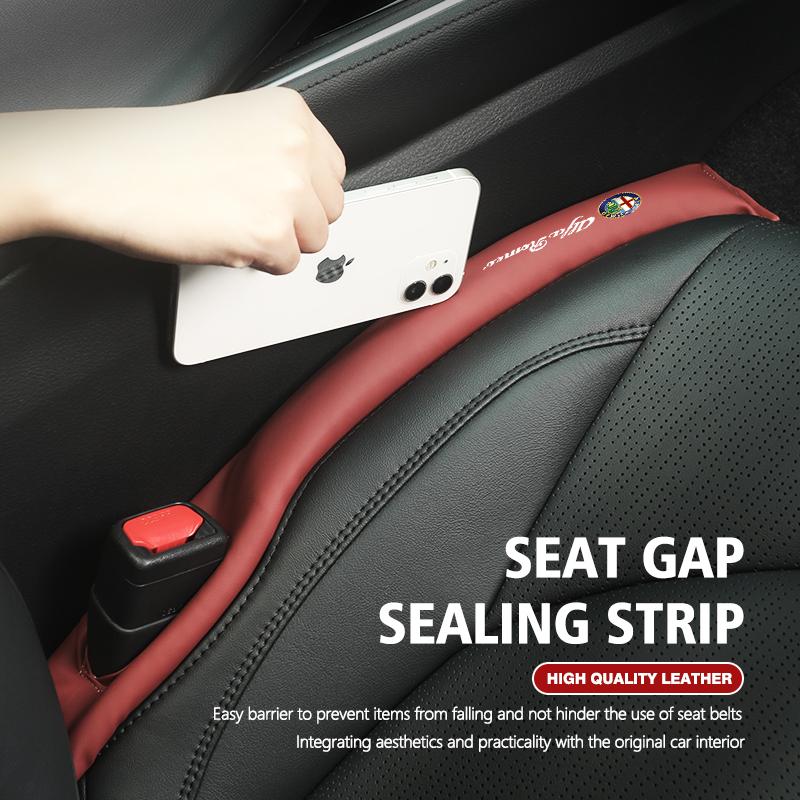EKIS8 For Alfa Romeo Car Seat Gap Plug Seam Filling Anti-Leakage Seat Side Slot Strip Pads Giulietta GT 159 147 156 Mito Brera Giulia