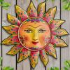 New Metal Sun Wall Decor Friendly Face Funny Wall Art Decoration Sun Flower Hanging Decoration Living Room Bedroom