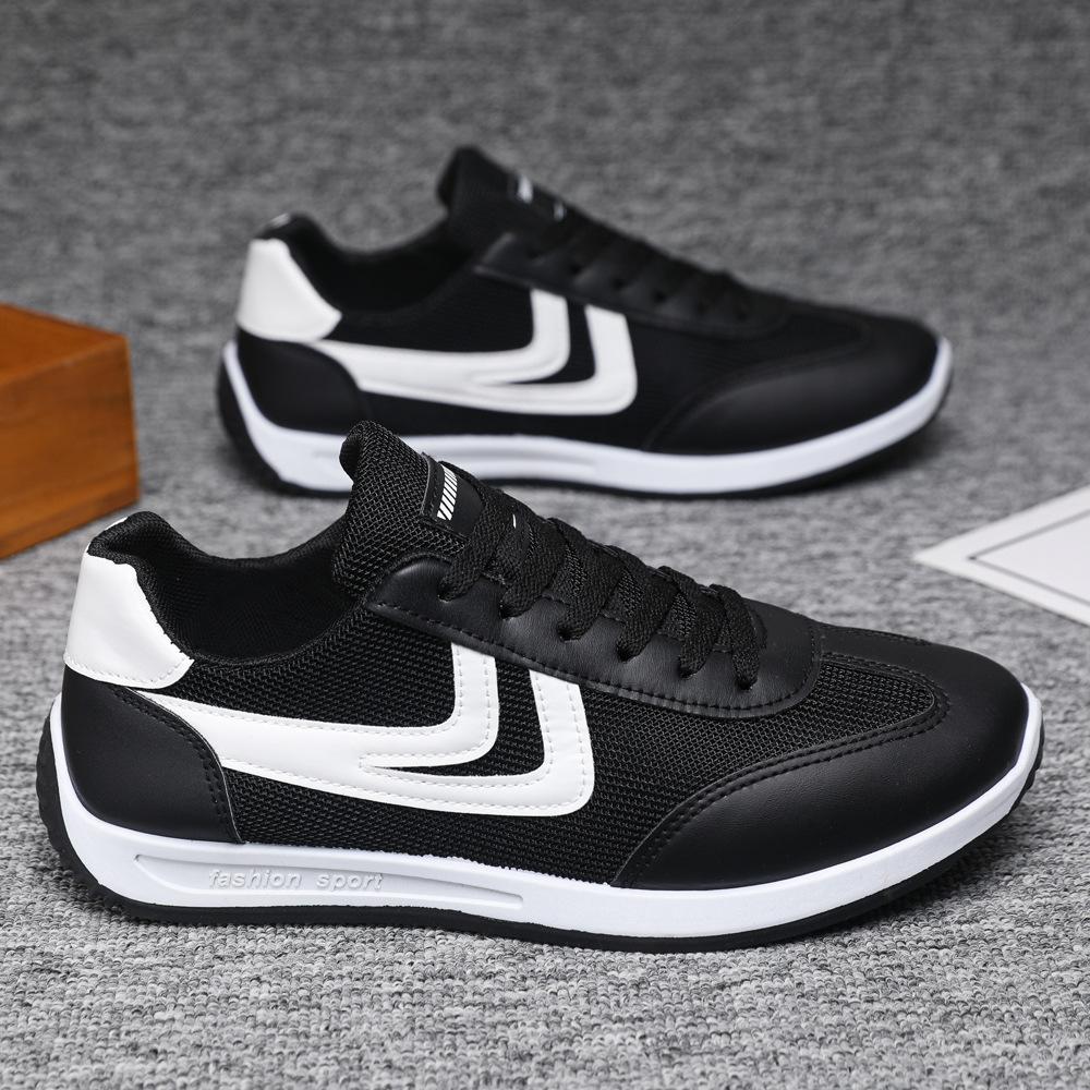 Новая повседневная обувь Летающая сетка Мужская спортивная белая обувь Молодежная студенческая Корейский стиль Обувь Форреста Гампа Мужская