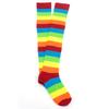 Women's 3 Ribbon Detail Cotton Black Laptop Socks Garter Height Black Tall Socks