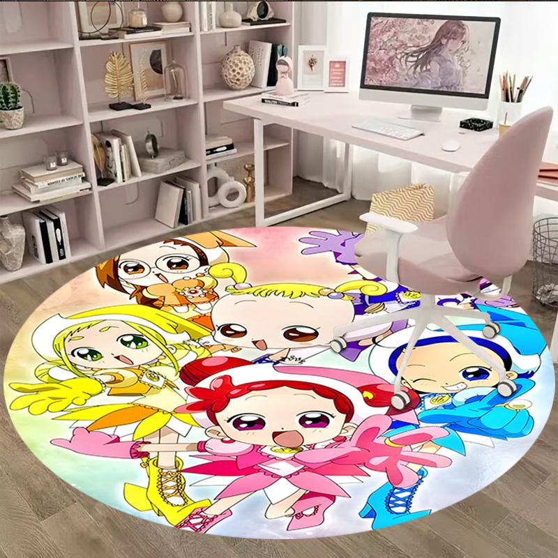 1pc DoReMi1 Print Round Carpet Chair Round Carpet Suitable for Bedroom Living Room Home Decorative Carpet