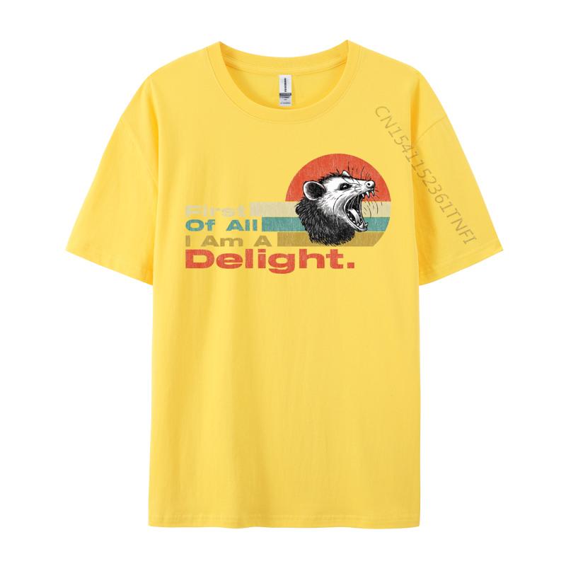 First Of All IM A Delight TShirt Vintage TShirt NEW YEAR DAY Crewneck Cotton T Shirt For Unisex Tops Tees Custom