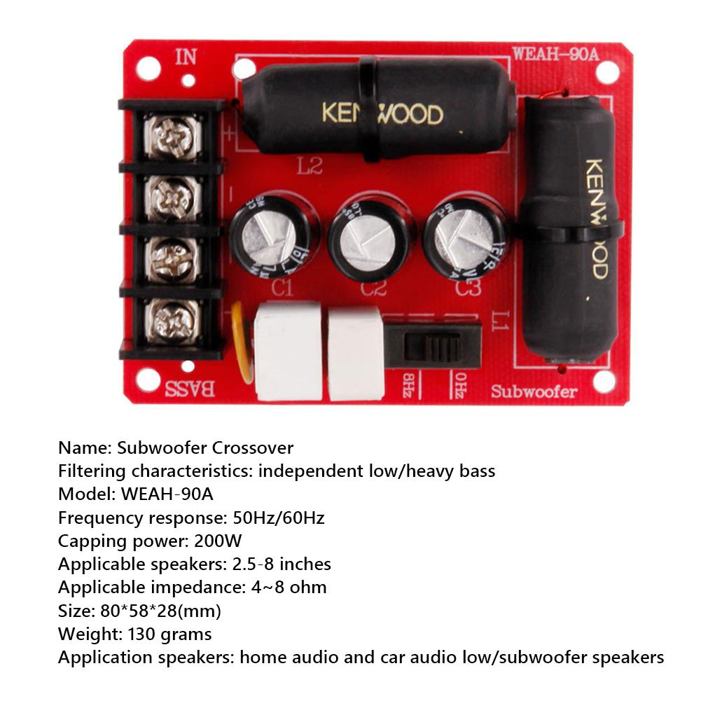 Разделитель частот динамика Стерео кроссовер Низкочастотный динамик 40 Гц-400 Гц Разделитель сабвуфера Стерео DIY Аудио кроссовер