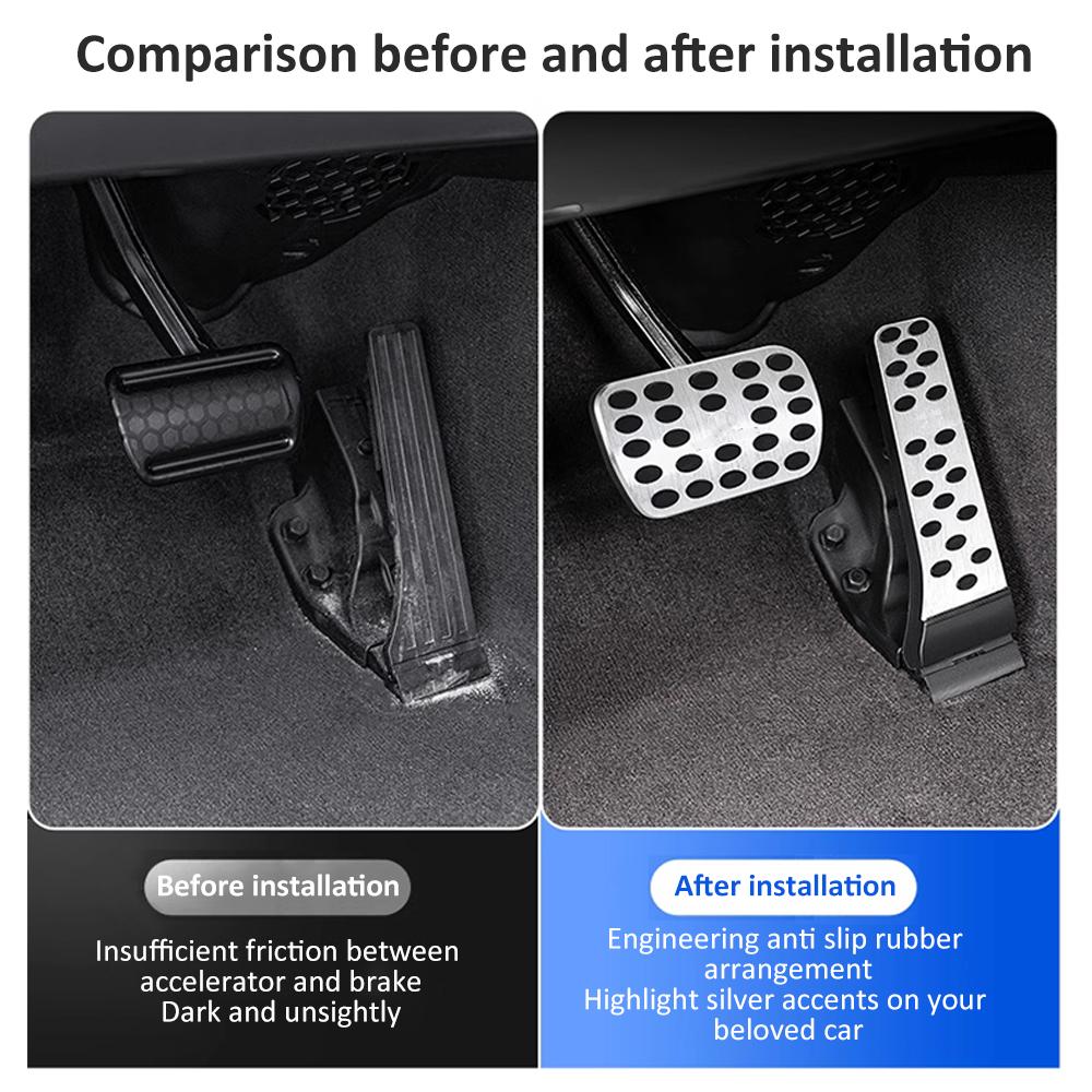 For Hyundai Sonata 6 YF I45 2011~2015 Car Brake Foot Pedals Rest Accelerator Cover Stainless Steel Pads Interior Parts Acessorie