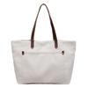 Retro Large Capacity Canvas Bag Solid Color Student Hand Shoulder Bag