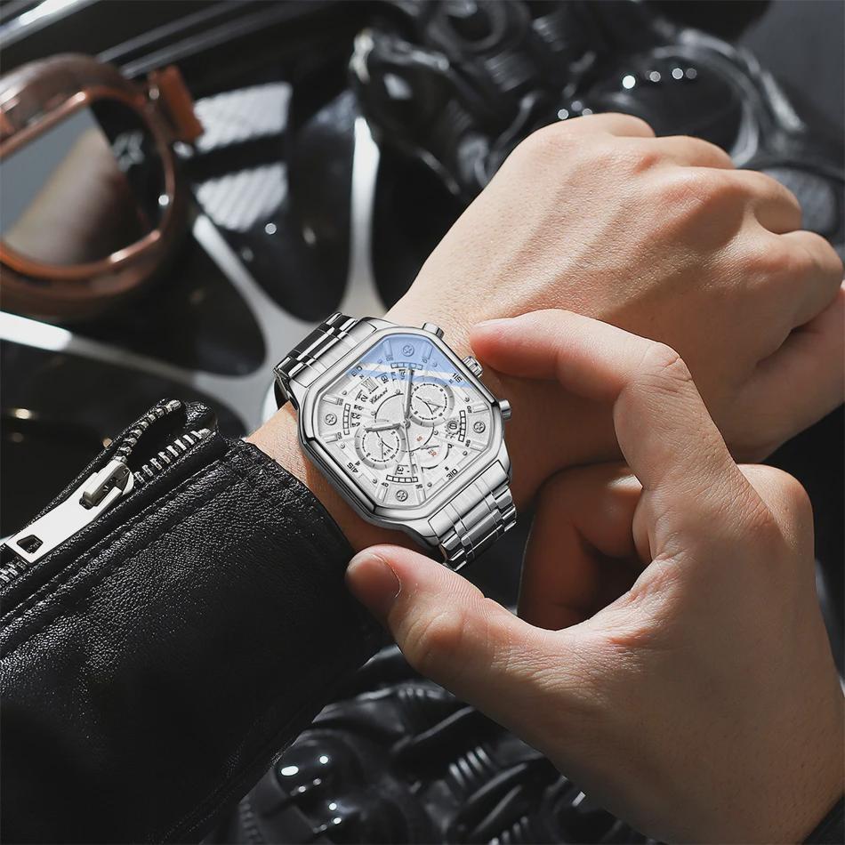 CHENXI Men Multifunction Quartz Watches Chronograph Waterproof Fashion Calendar Men's Luminous Watch