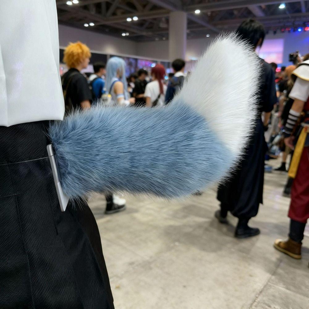 Rechargeable Electric Fox Tail Belt Plush Electric Tail Halloween Cosplay Performances, Etc