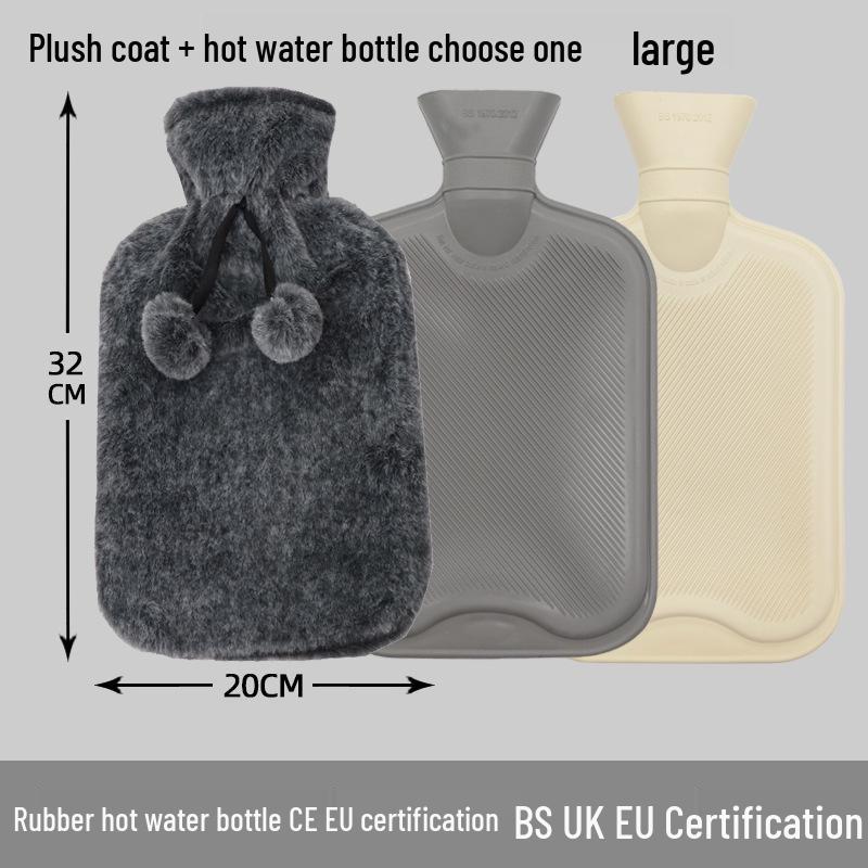 Old-Fashioned Rubber Hot Water Bottle for Stomach Warming