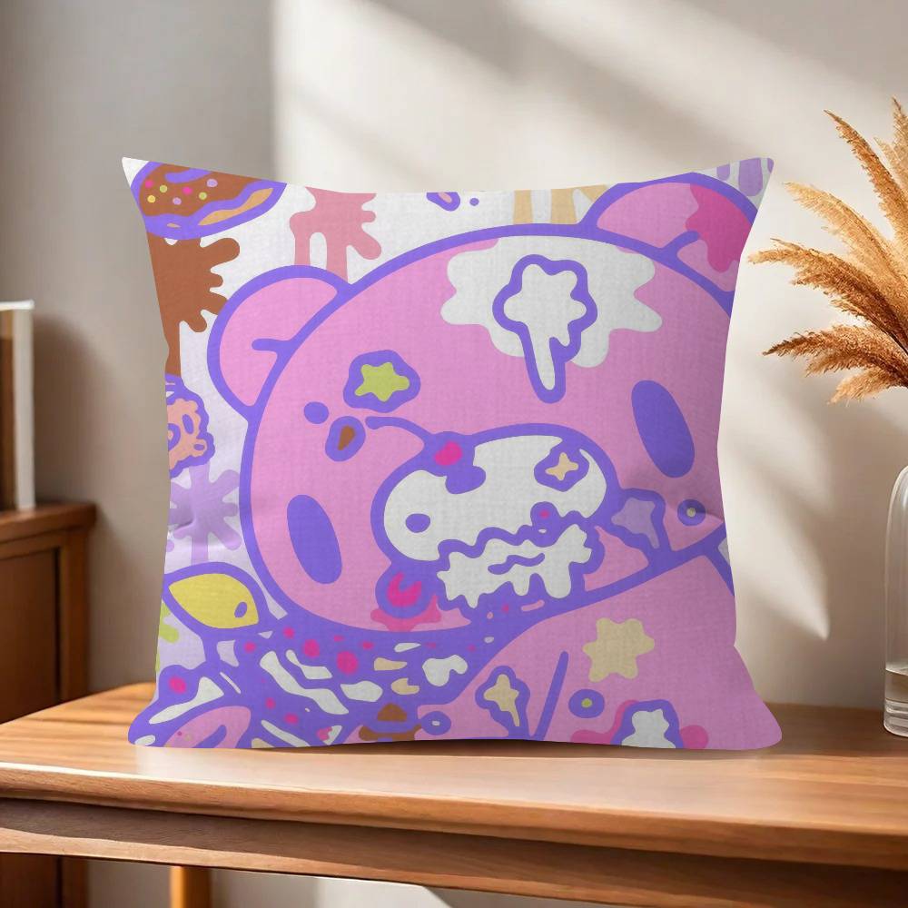Cartoon GGloomy Bear Pillow Cover for Bedroom Room and Living Room Sofa Decorative Cushion Cover