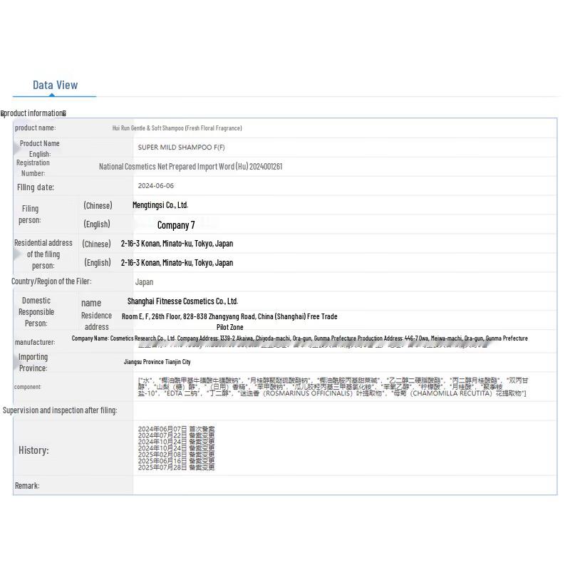 Shiseido HUI RUN Floral Shampoo & Conditioner Set