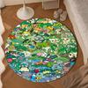 Cute Pika Adventure Round Rug for Livingroom,Bedroom, Palyroom, Chair Rug, Area rug, Circle Carpet, Large Size Fan Christmas gift