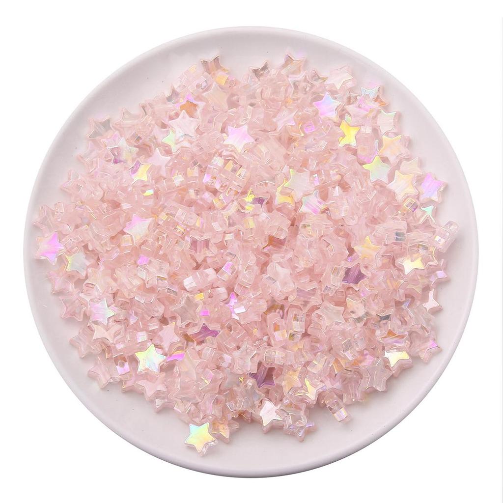 100 шт. AB цвет пятиконечная звезда в форме сердца акриловые свободные бусины-разделители для изготовления ювелирных изделий