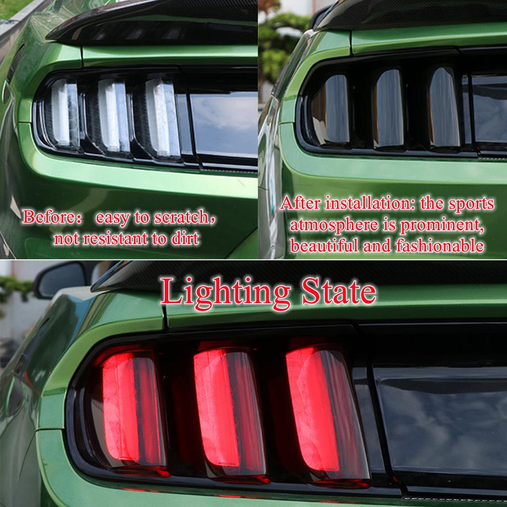 Car Rear Tail Light Lamp Decoration Cover Stickers for Ford Mustang 2015 2016 2017 Taillight Cover Exterior Accessories