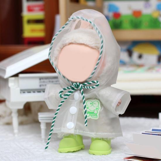 Набор дождевика для кукол для кукол 17 см Водонепроницаемый плащ Сапоги Мода Мультяшный