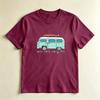 Camp More Worry Less Retro Surf Van Casual Graphic TShirt Beach Camping Lover Gift Tshirt Summer Vibe Adventure Casual Shirt
