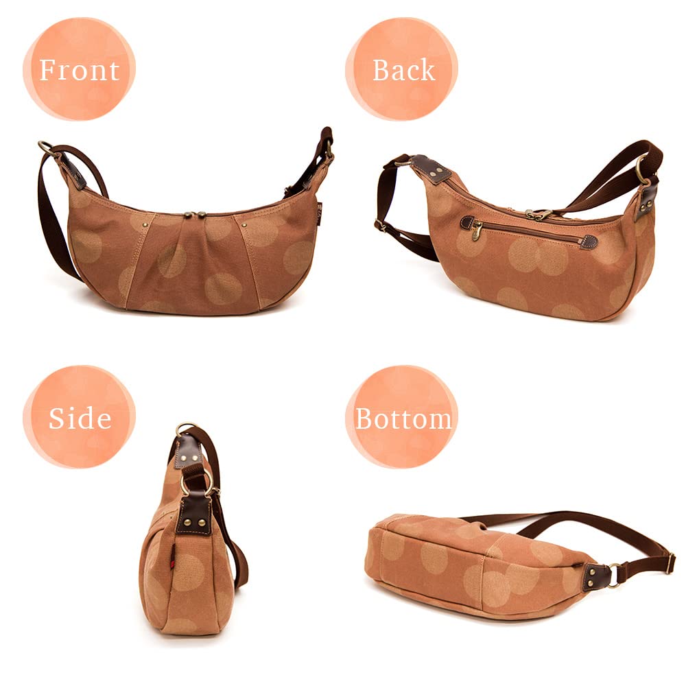 Body Shoulder Made in Persimmon Shibu Dyed Canvas Crossbody S [crearekiki] Bag, Bag, Women's, Japan, Bag, Bag, KS-326 (Kaki Daika)