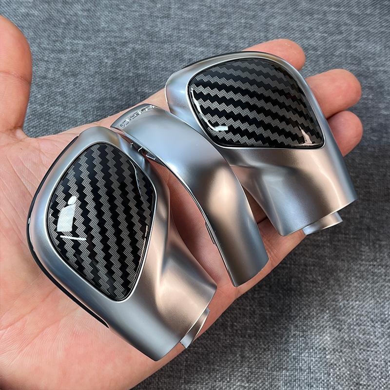 Хромированный матовый с кожаной ручкой переключения передач, боковая крышка, эмблема DSG для VW Golf 6 7 R GTI Passat B7 B8 CC R20 Jetta