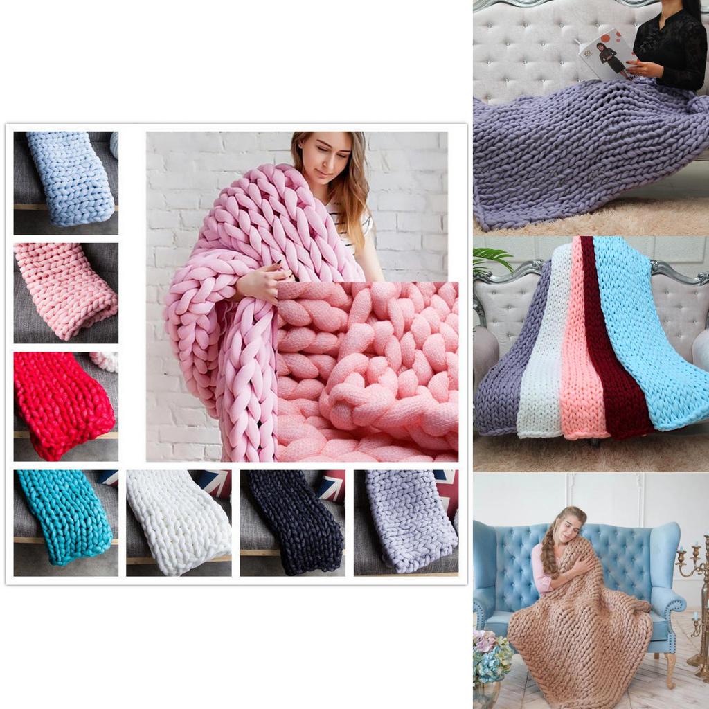 Пожелание Уютный Плетеный Толстый Пряжный Плед Для Взрослых Стильный Чехол На Диван Мягкий И Плюшевый