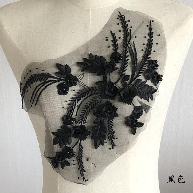 Тканевые наклейки, платье из бисера, танцевальная одежда, сетчатая ткань, вышитые украшения, нашивка, аксессуары, трехмерный цветок, стразы, кружево, свадьба