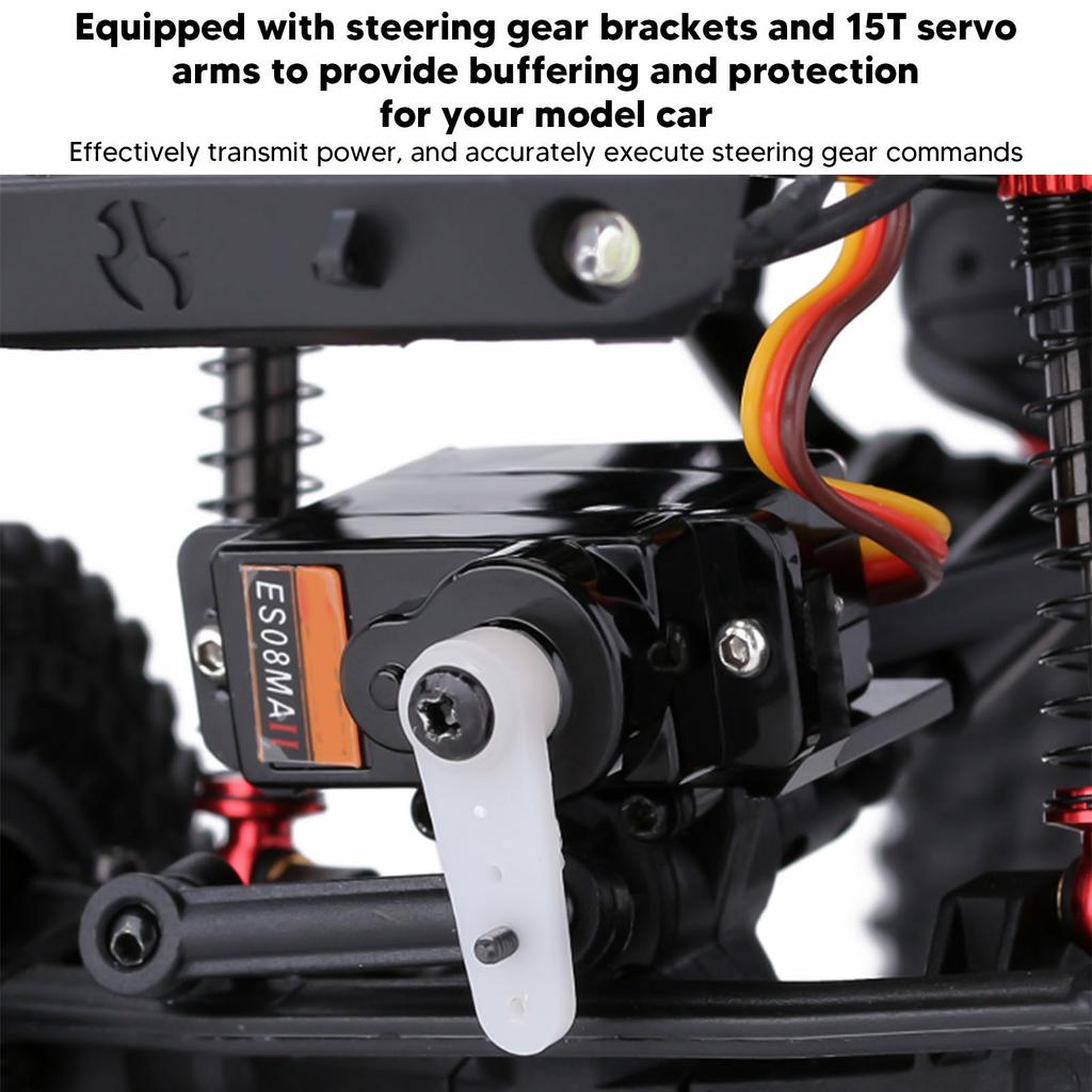 Servo Motor Kit Stable Low Noise Quick Response Waterproof Metal Gear Servo Kit for SCX24 1Celsius24 RC Car