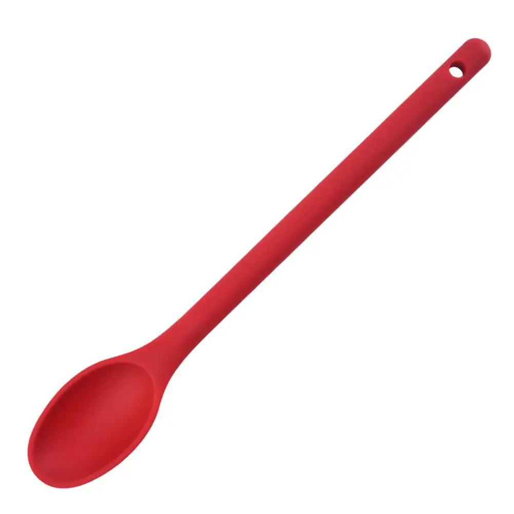 WIKHOSTAR Silicone Mixing Spoon Non-stick Cooking Spoon Kicthen Spoon Baking Spoon for Salad Stirring Mixing and Serving
