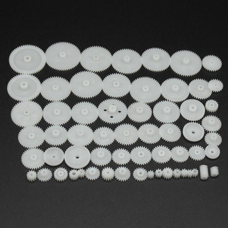 58Pcs/Set Diy Model Motor Gear Kit 0,5 Modulus Пластиковый комплект шестерен, Diy Toys