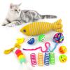 Набор игрушек для кошек Bell Yarn Ball Rainbow Caterpillar Cat Spring 11 предметов Cat Set