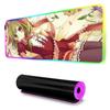 Hina Touhou Коврик для мыши RGB Игровой коврик для мыши Большой светодиодный коврик Настольный коврик для ПК Светящийся коврик для мыши Большие коврики для клавиатуры Настольный ковер с подсветкой