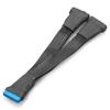 2 шт. Кабель-разветвитель для материнской платы USB 3.0 19-контактный, 1 на 2, удлинитель, 12 см, внутренний удлинитель 19-контактный