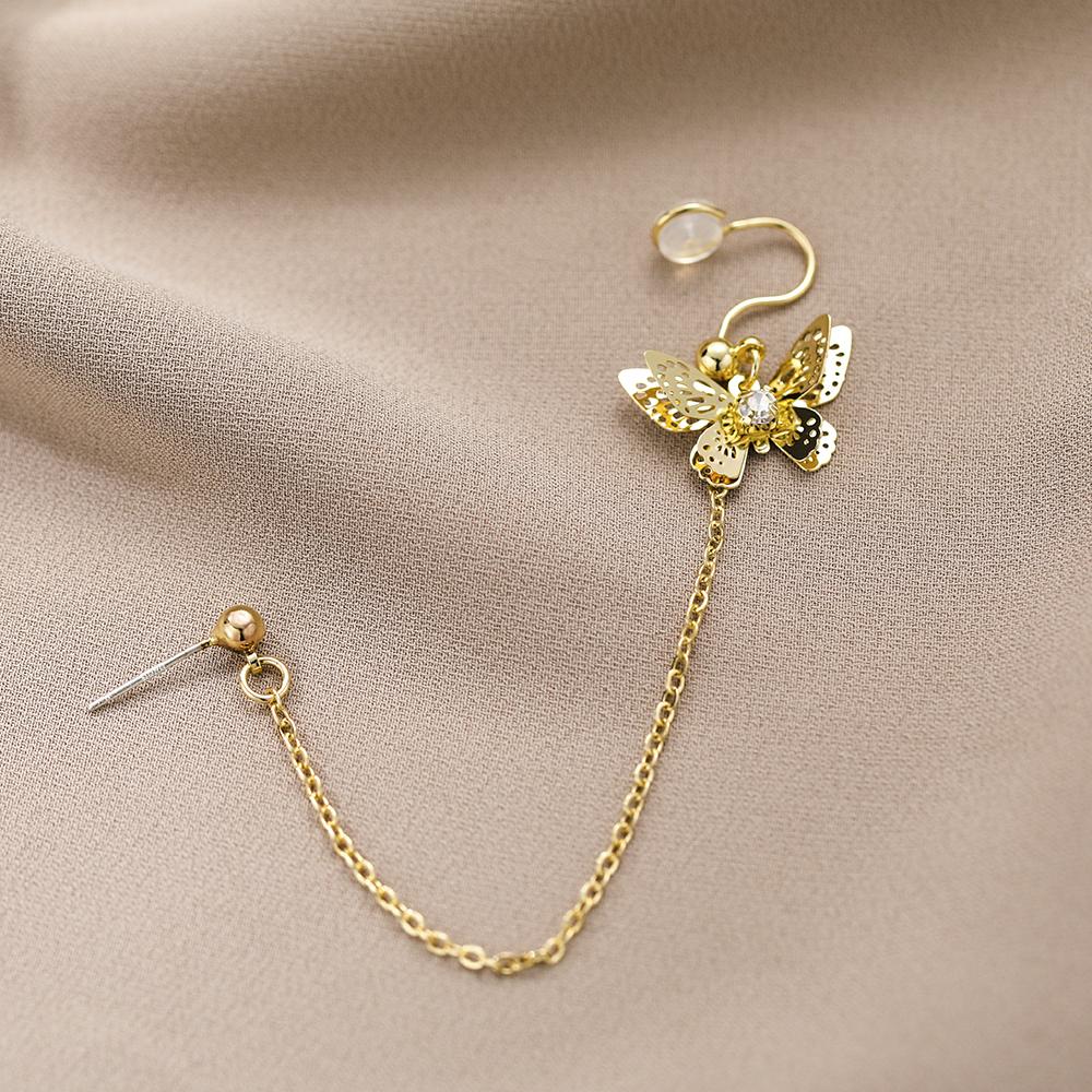 2023 Женские серьги в форме бабочки, простые длинные с кисточками, милые блестящие трендовые серьги-подвески