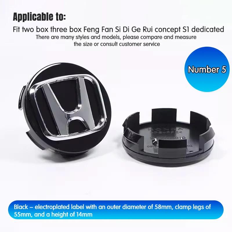 4Pcs 69mm 62mm 58mm Car Wheel Center Hub Cap Caps Emblem Logo classic style For Honda Civic Accord Fit CRV Jazz Odyssey Prelude