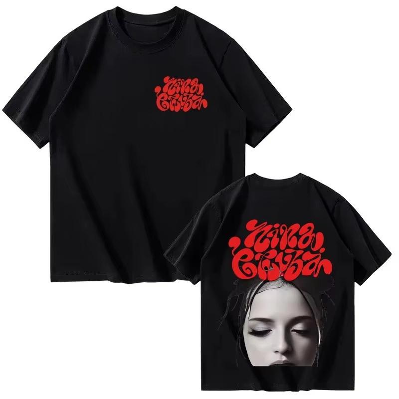 2026 Springsummer Nina Chuba Highquality Street Cotton Printed Tshirt Fashion Tee Luxury Casual Shortsleeved top y2k ins